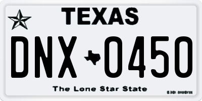 TX license plate DNX0450