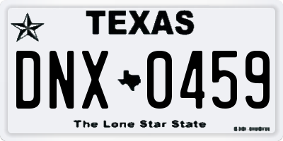 TX license plate DNX0459