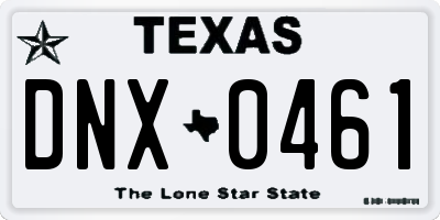 TX license plate DNX0461