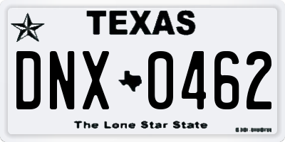 TX license plate DNX0462