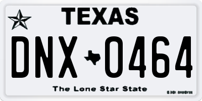 TX license plate DNX0464
