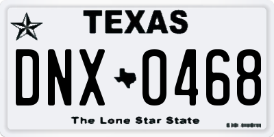 TX license plate DNX0468