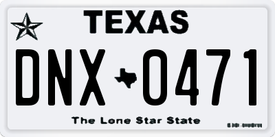 TX license plate DNX0471