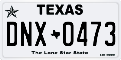 TX license plate DNX0473