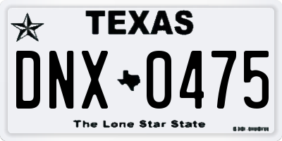 TX license plate DNX0475