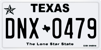 TX license plate DNX0479