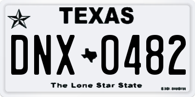 TX license plate DNX0482