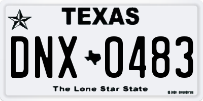 TX license plate DNX0483