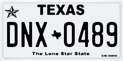TX license plate DNX0489