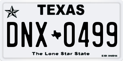 TX license plate DNX0499