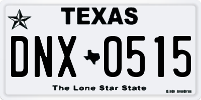 TX license plate DNX0515