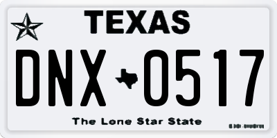 TX license plate DNX0517