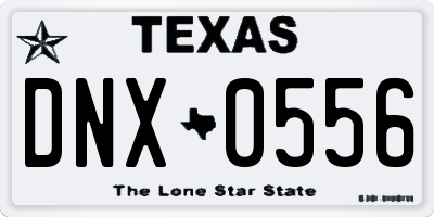 TX license plate DNX0556