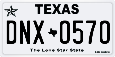 TX license plate DNX0570