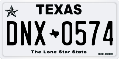 TX license plate DNX0574