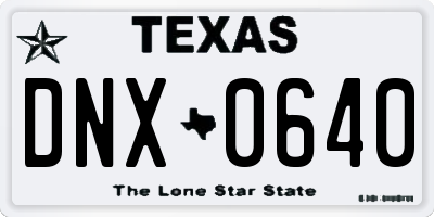 TX license plate DNX0640