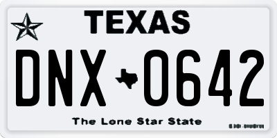 TX license plate DNX0642
