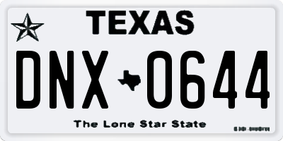 TX license plate DNX0644