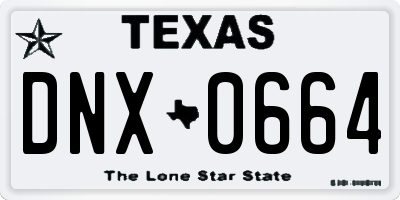 TX license plate DNX0664