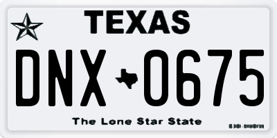 TX license plate DNX0675