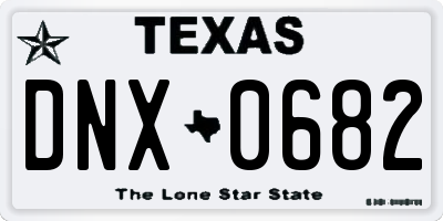 TX license plate DNX0682