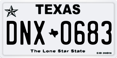 TX license plate DNX0683