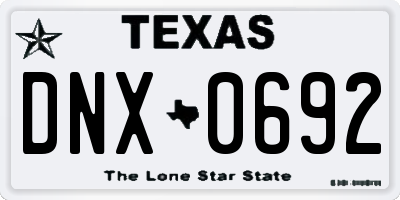 TX license plate DNX0692