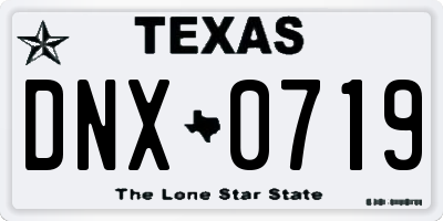TX license plate DNX0719