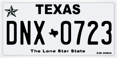 TX license plate DNX0723