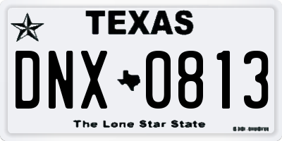TX license plate DNX0813