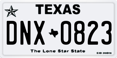 TX license plate DNX0823