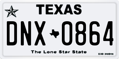 TX license plate DNX0864