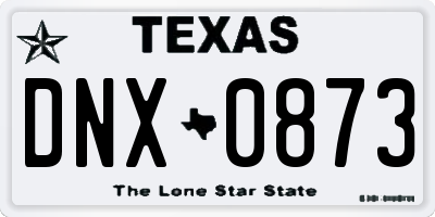 TX license plate DNX0873