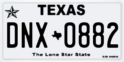TX license plate DNX0882