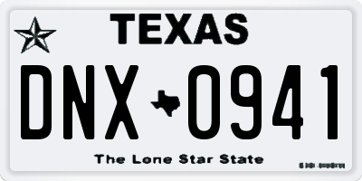 TX license plate DNX0941