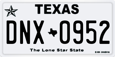 TX license plate DNX0952