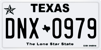 TX license plate DNX0979