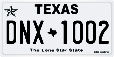 TX license plate DNX1002
