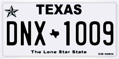 TX license plate DNX1009