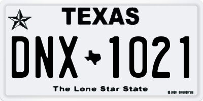 TX license plate DNX1021