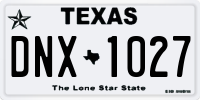 TX license plate DNX1027