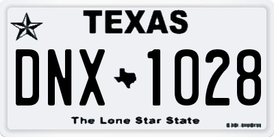 TX license plate DNX1028