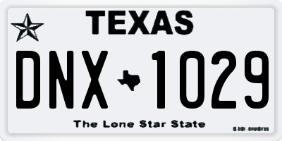 TX license plate DNX1029