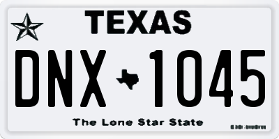 TX license plate DNX1045