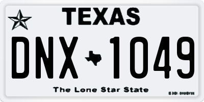 TX license plate DNX1049