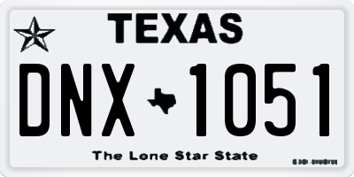 TX license plate DNX1051