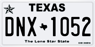 TX license plate DNX1052