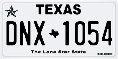 TX license plate DNX1054