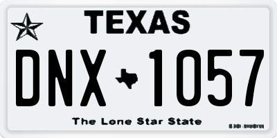 TX license plate DNX1057
