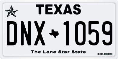 TX license plate DNX1059